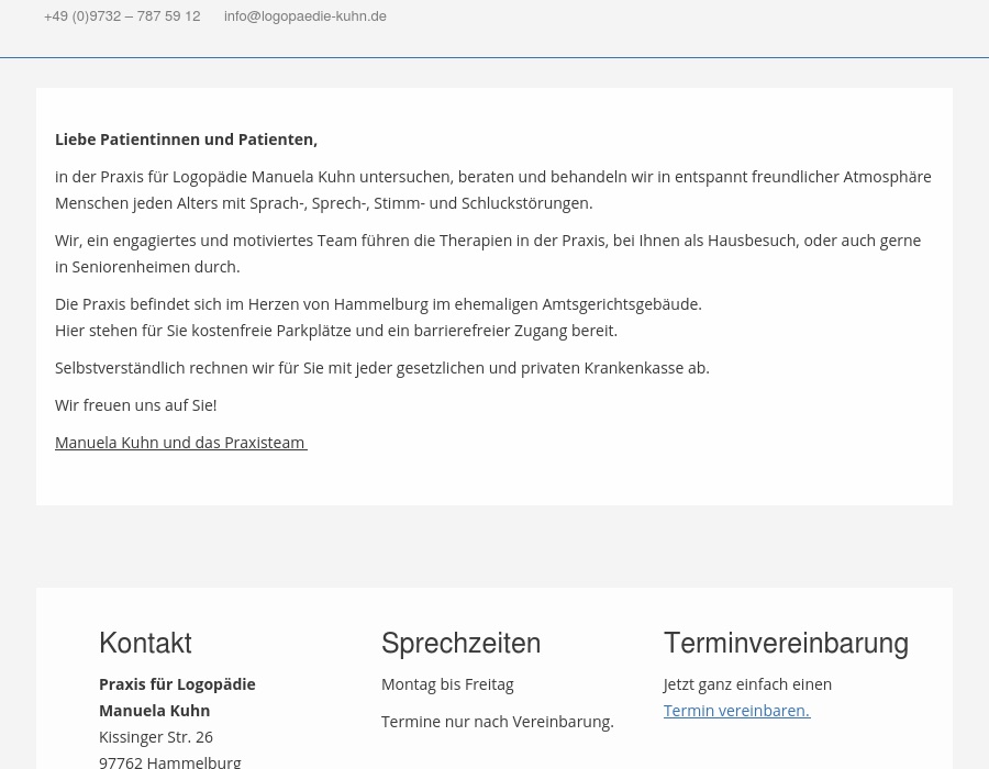 Logopädiepraxis Manuela Kuhn