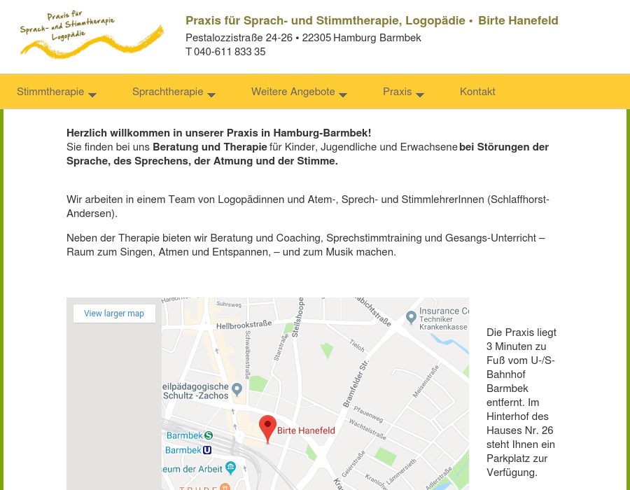 Hanefeld Birte Praxis für Stimm- und Sprachtherapie