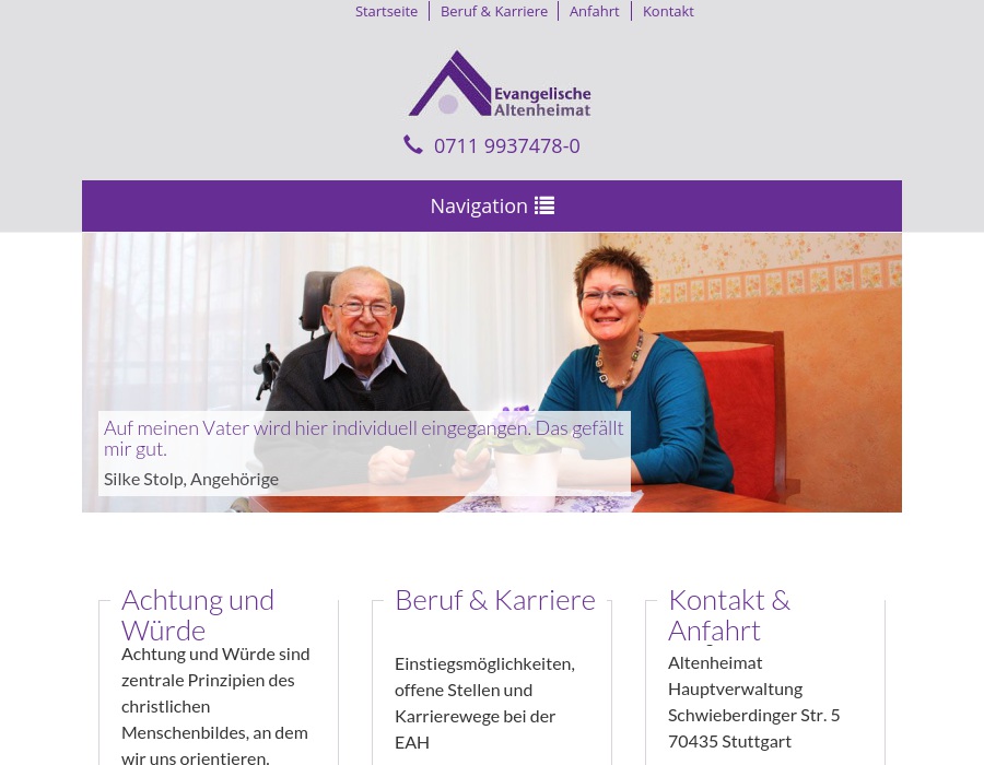 Stiftung Ev. Altenheimat gGmbH Seniorenzentrum Spitalhof Münchingen