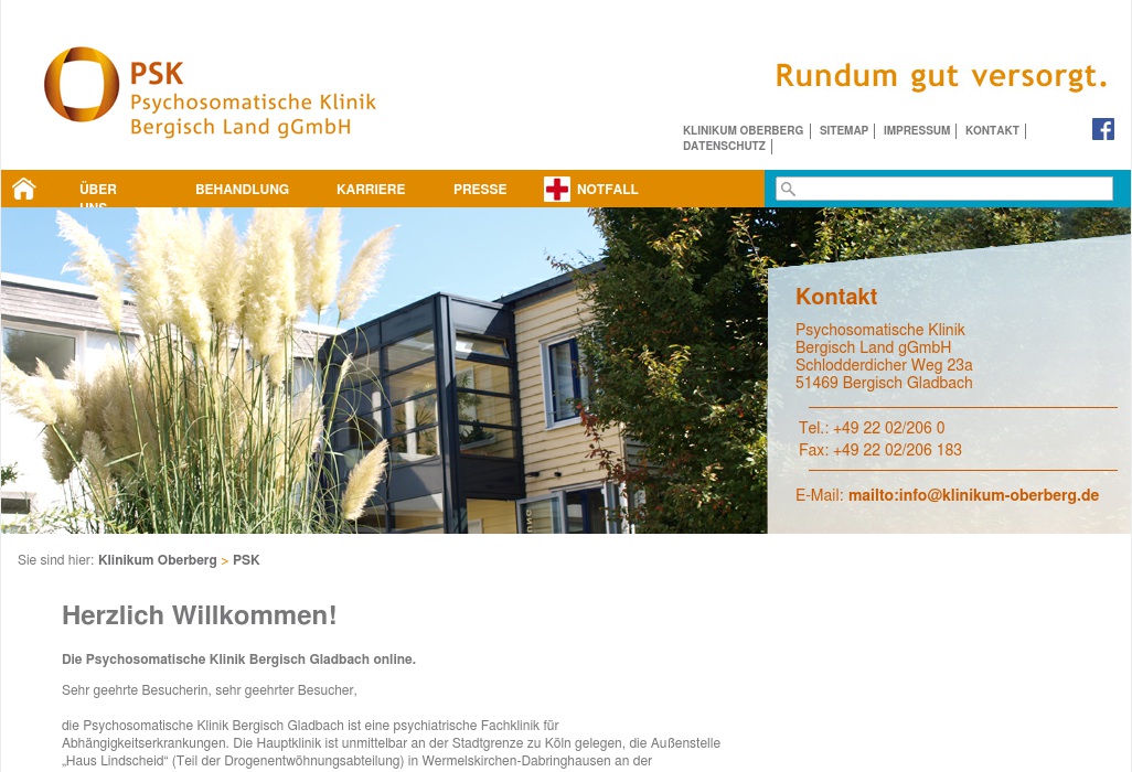 Be Wo der Psychosomatischen Klinik