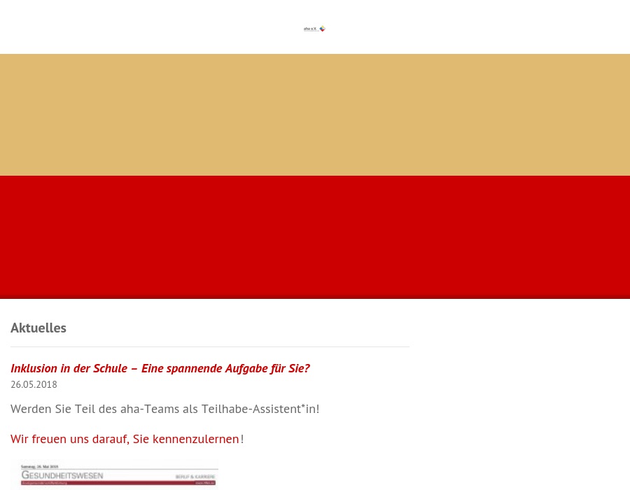 Ambulante Hilfen im Alltag - aha e.V.