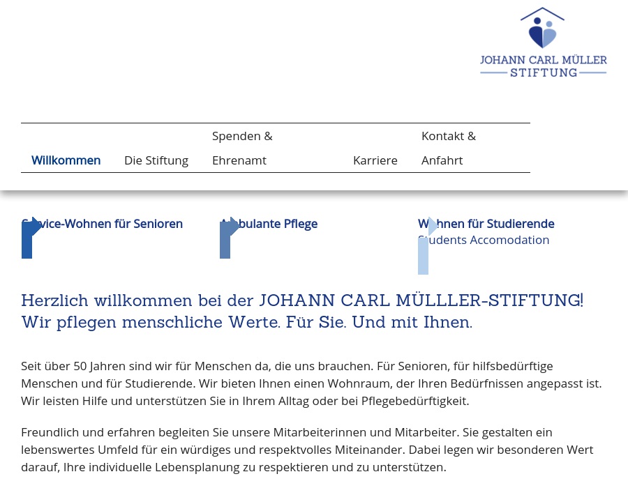 Betreutes Wohnen im Alstertal - Johann Carl Müller-Stiftung Seniorenwohnanlage
