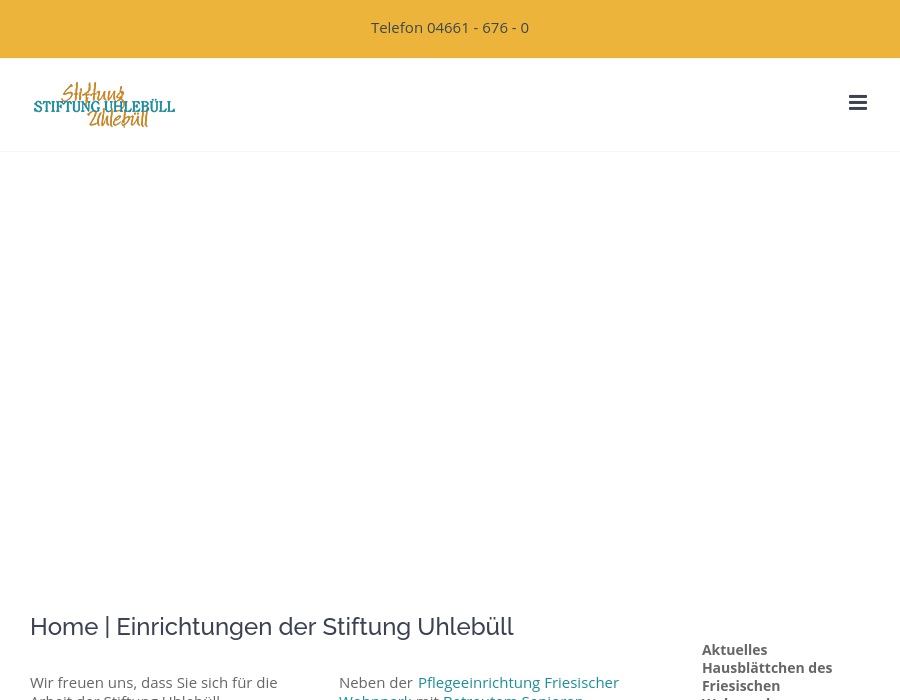Stiftung Uhlebüll Verwaltung Seniorenheim im Friesischen Wohnpark