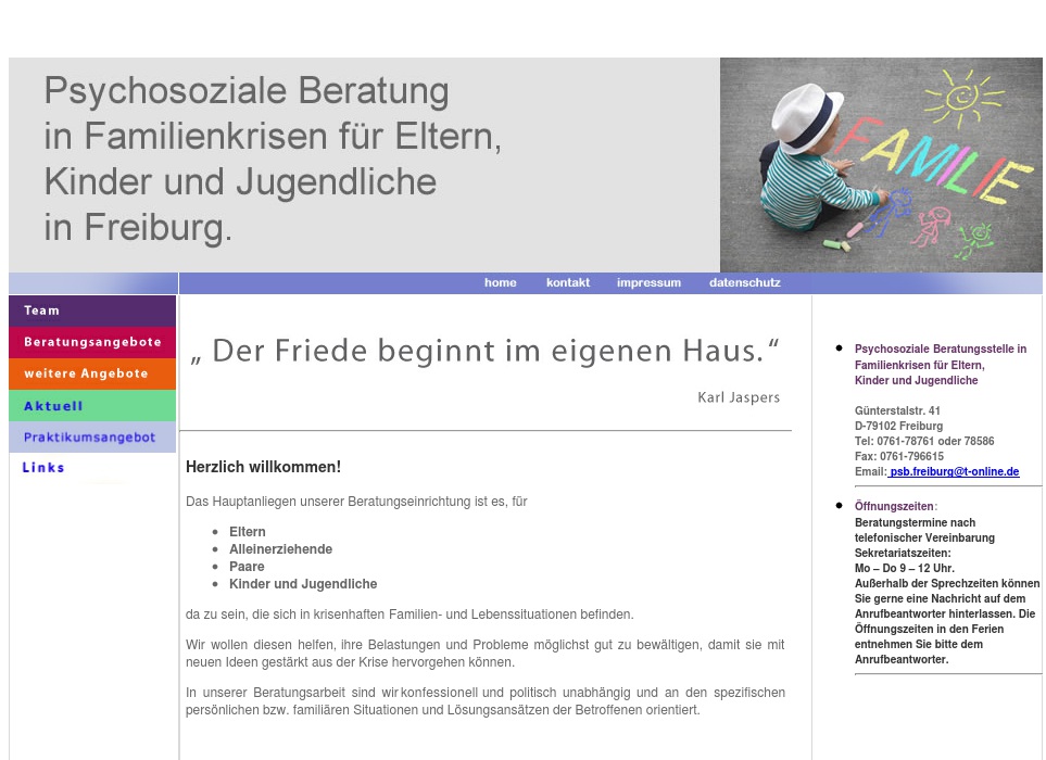 Psychosoziale Beratungsstelle in Familienkrisen