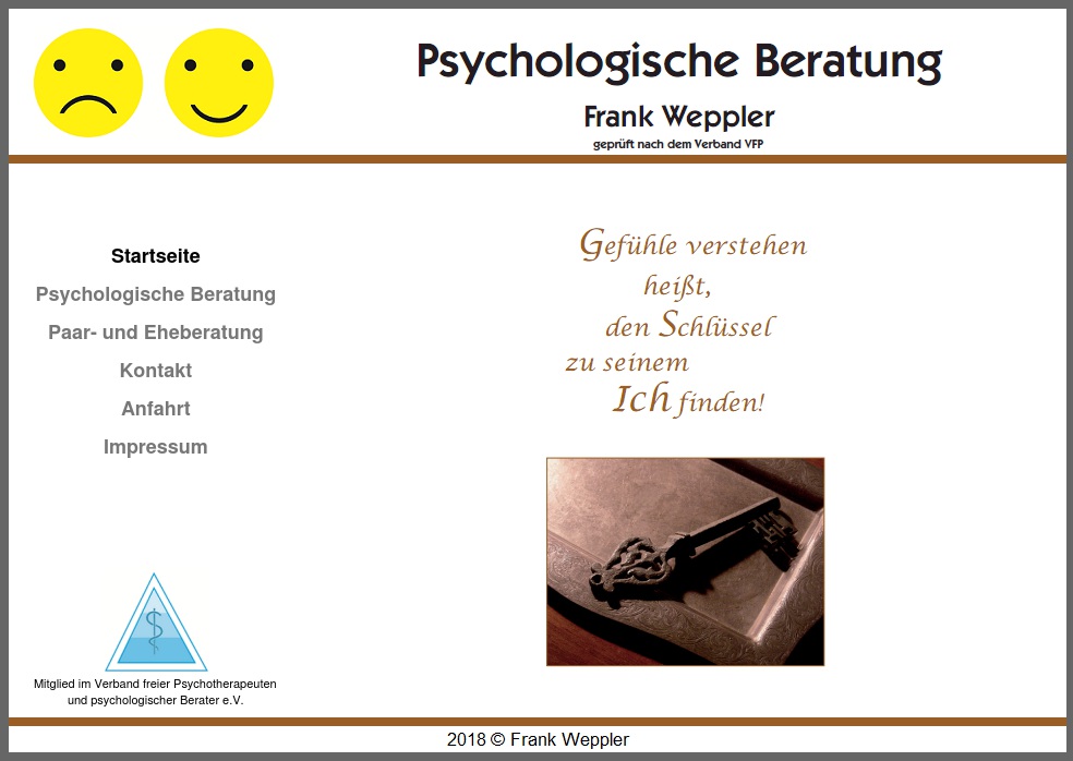 Weppler Frank Geprüfter Psychologischer Berater (nach dem Verband VFP)