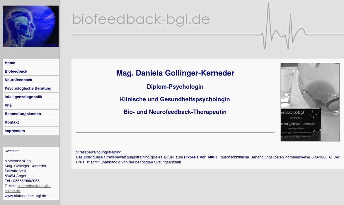 Biofeedback-BGL, Psychologische Praxis, Gollinger-Kerneder Daniela Mag.