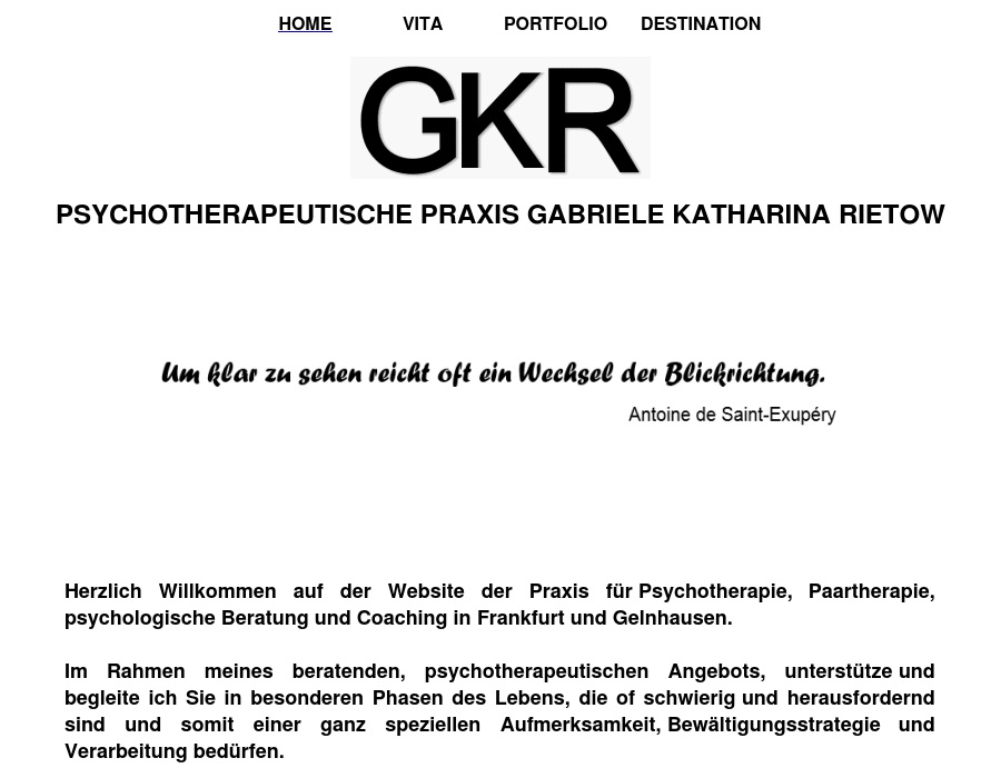 Gabriele Katharina Rietow, Therapeutische Praxis