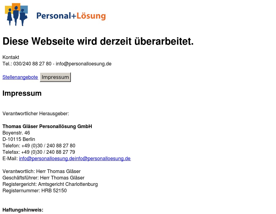 Thomas Gläser Personallösung GmbH Zeitarbeit