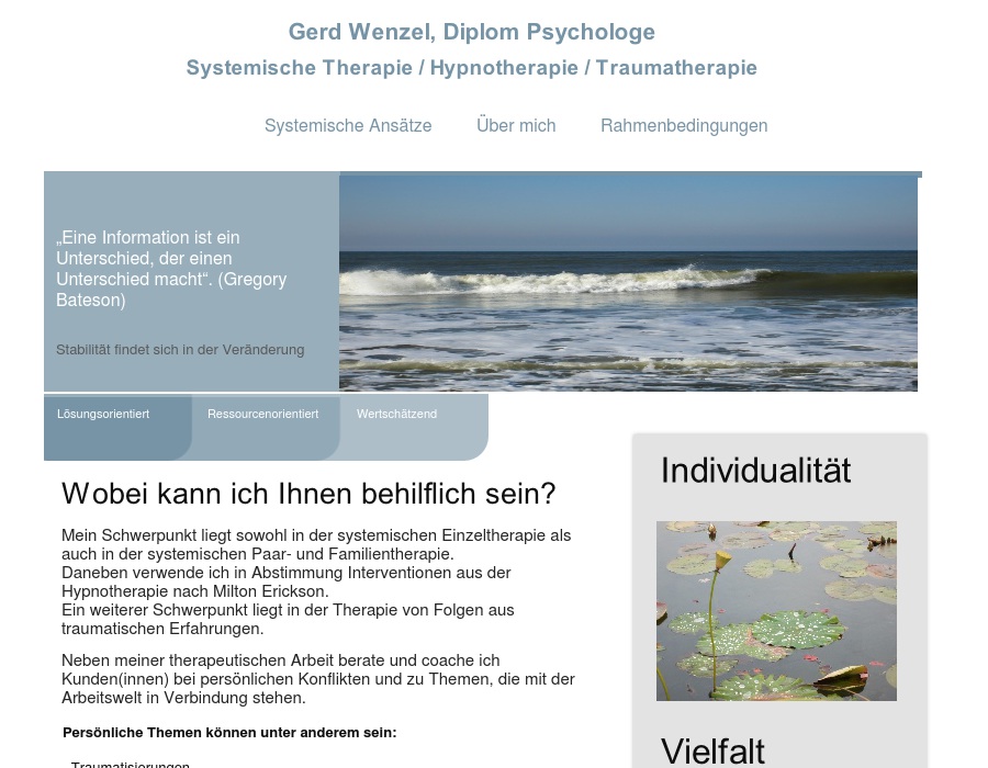 Wenzel Gerd Dipl.-Psych. Psychologische Beratung