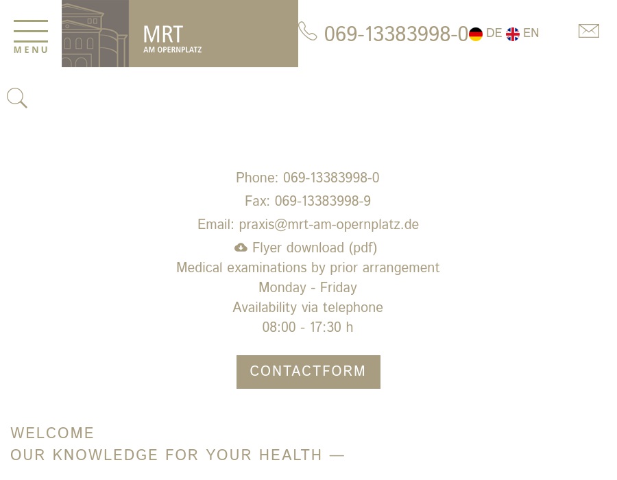 MRT am Opernplatz - Private Fachpraxis für Kernspintomographie