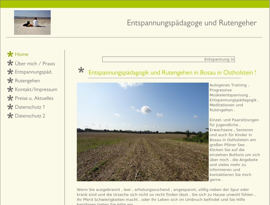 Peter H. U. Bahr Gutes Leben! Entspannungspädagogik und Rutengehen