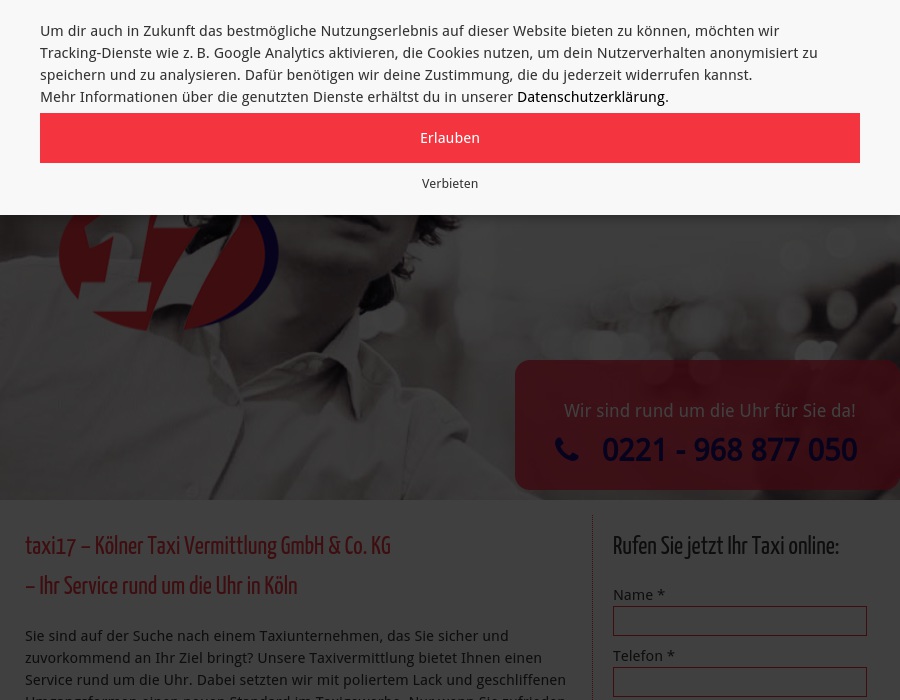 taxi17 - Eine Marke der KTV Kölner Taxi Vermittlung GmbH & Co. KG