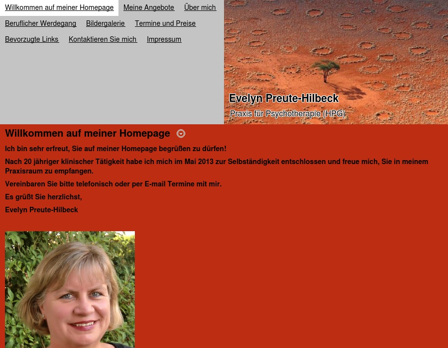 Praxis für Psychotherapie (HPG), Evelyn Preute-Hilbeck