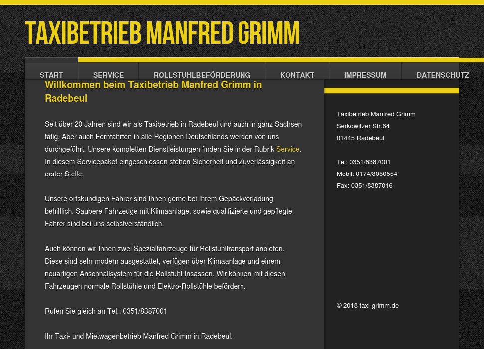 Taxi / Kleinbusse Manfred Grimm