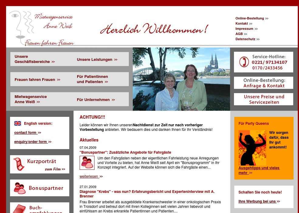 Mietwagen- u. Limousinenservice Frauen fahren Frauen