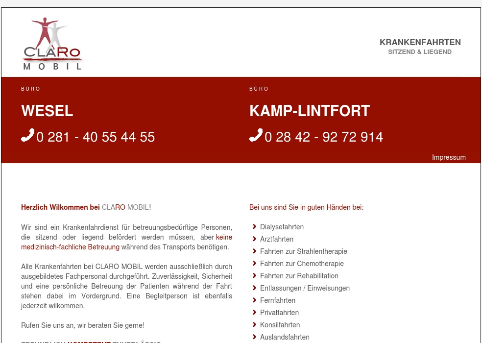 CLARO Mobil Krankenfahrten