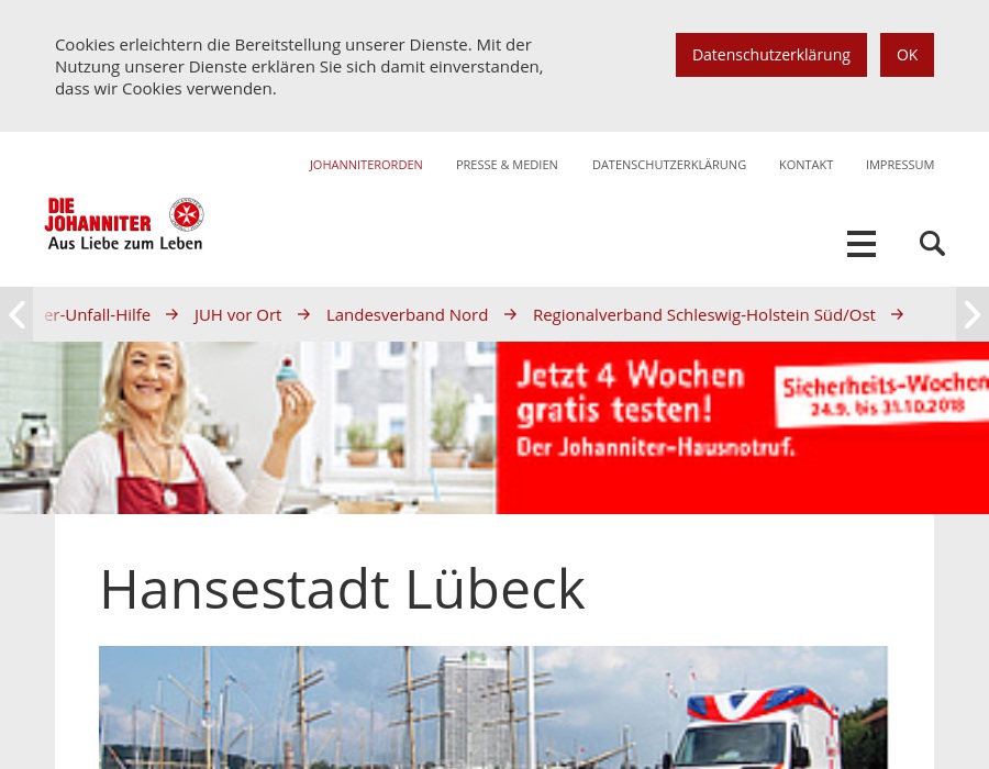 Johanniter Unfall Hilfe e.V., Dienststelle Lübeck Gesundheitswesen