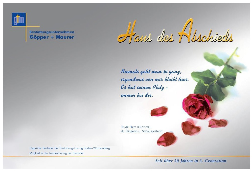Bestattungsunternehmen Göpper + Maurer
