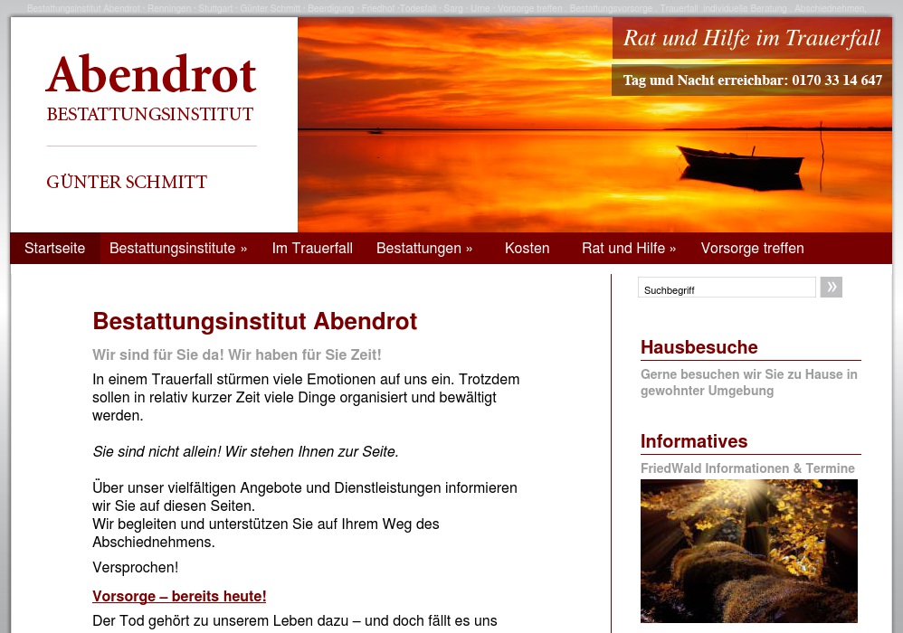 Abendrot Bestattungsunternehmen
