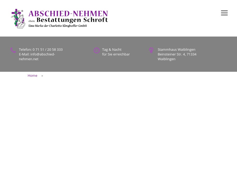 ABSCHIED-NEHMEN Bestattungshaus Charlotte Klinghoffer GmbH