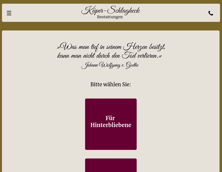 Beerdigungen Küper-Schlagheck