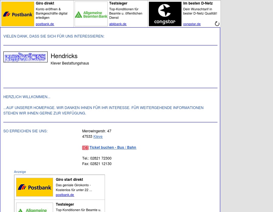 Hendricks Klever Bestattungshaus