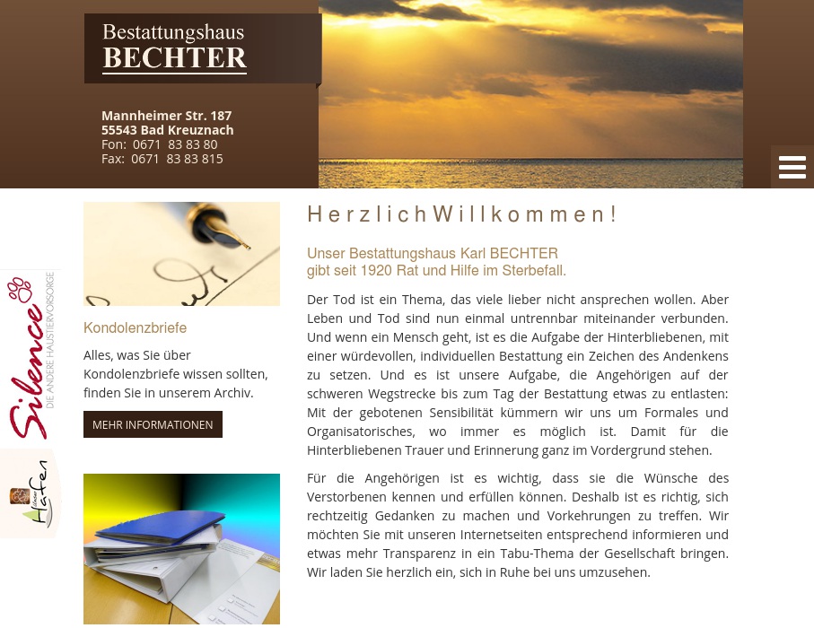 Bestattungshaus Bechter Erd-Feuer-See-Anonymbestattung