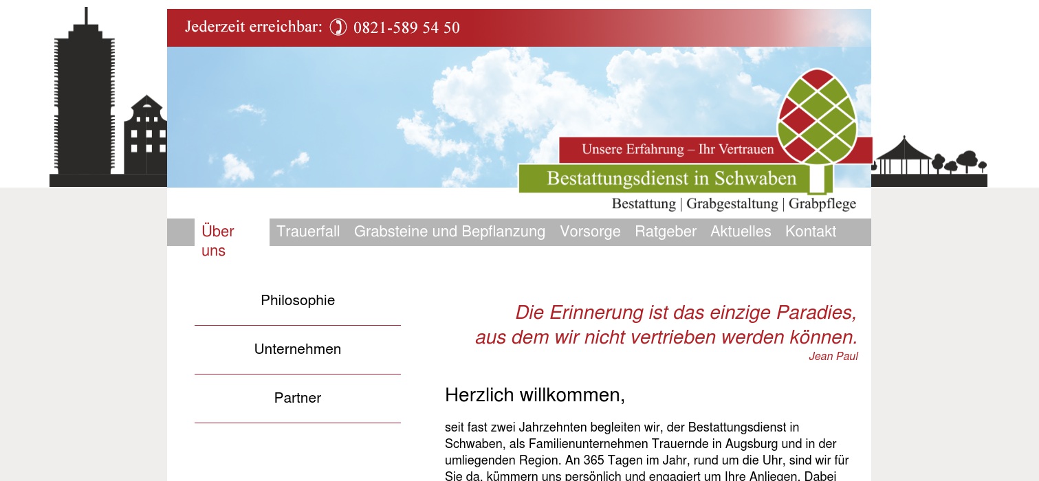 Bestattungsdienst in Schwaben