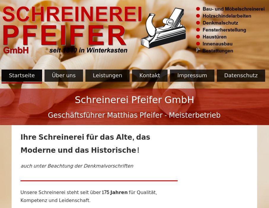 Schreinerei Pfeifer Inh. Matthias Pfeifer