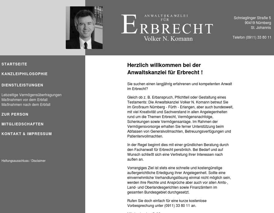Anwaltskanzlei für Erbrecht Volker N. Komann