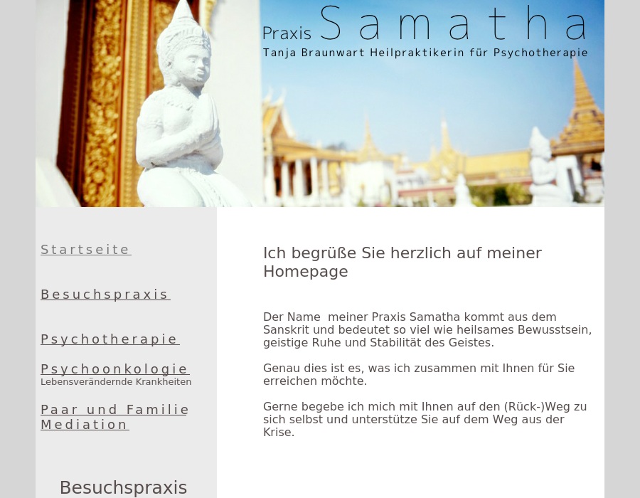 Praxis Samatha Tanja Braunwart Heilpraktikerin für Psychotherapie (HPG)