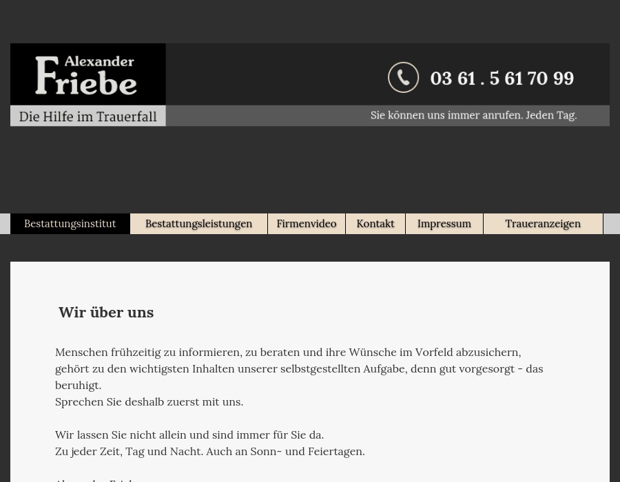 Friebe, Alexander Bestattungen