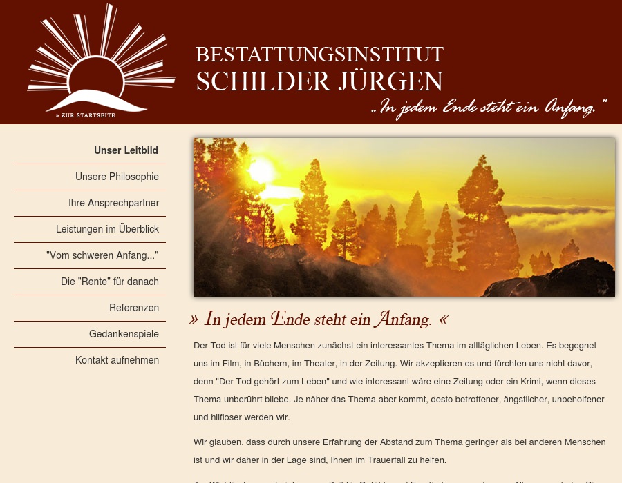 BESTATTUNG SCHILDER JÜRGEN