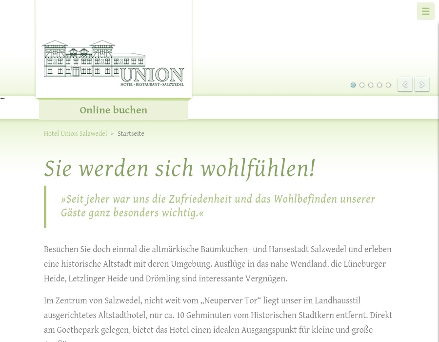 Hotel & Restaurant Union Salzwedel  Restaurant "Salzwedeler Stuben"