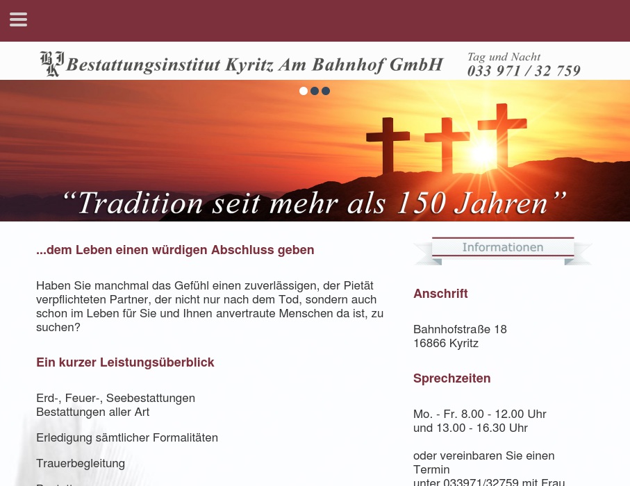 Bestattungsinstitut Kyritz Am Bahnhof GmbH