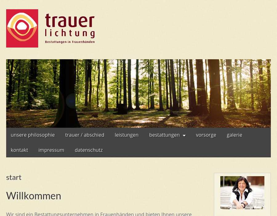 Bestattungen in Frauenhänden TrauerLichtung, Claudia Bartholdi