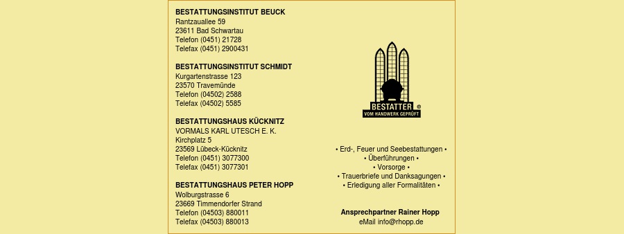 Bestattungen Wilhelm Schmidt