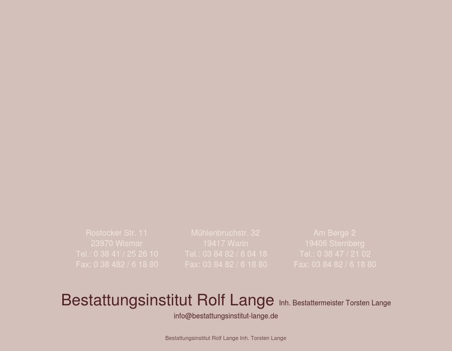 Lange Rolf Bestattungsinstitut