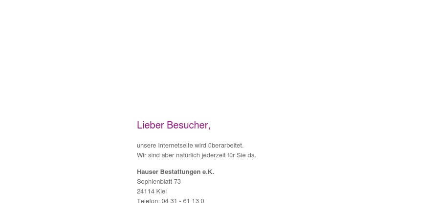 Hauser Bestattungen Bestattungsinstitut