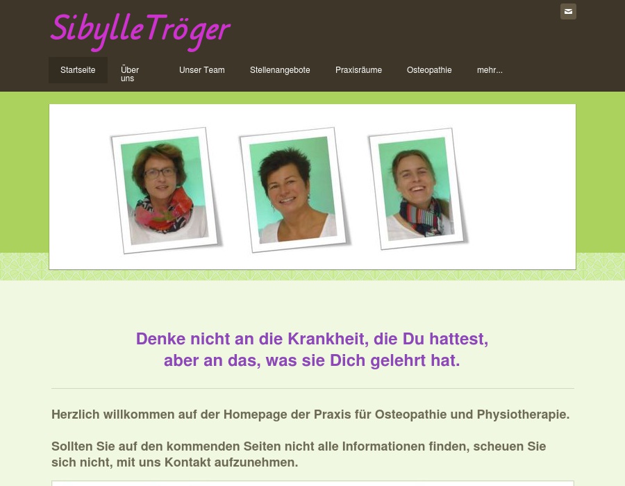 Krankenkymnastik Osteopathie Tröger Sibylle