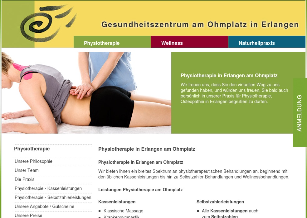 Physiotherapie am Ohmplatz Schäfer Ulli