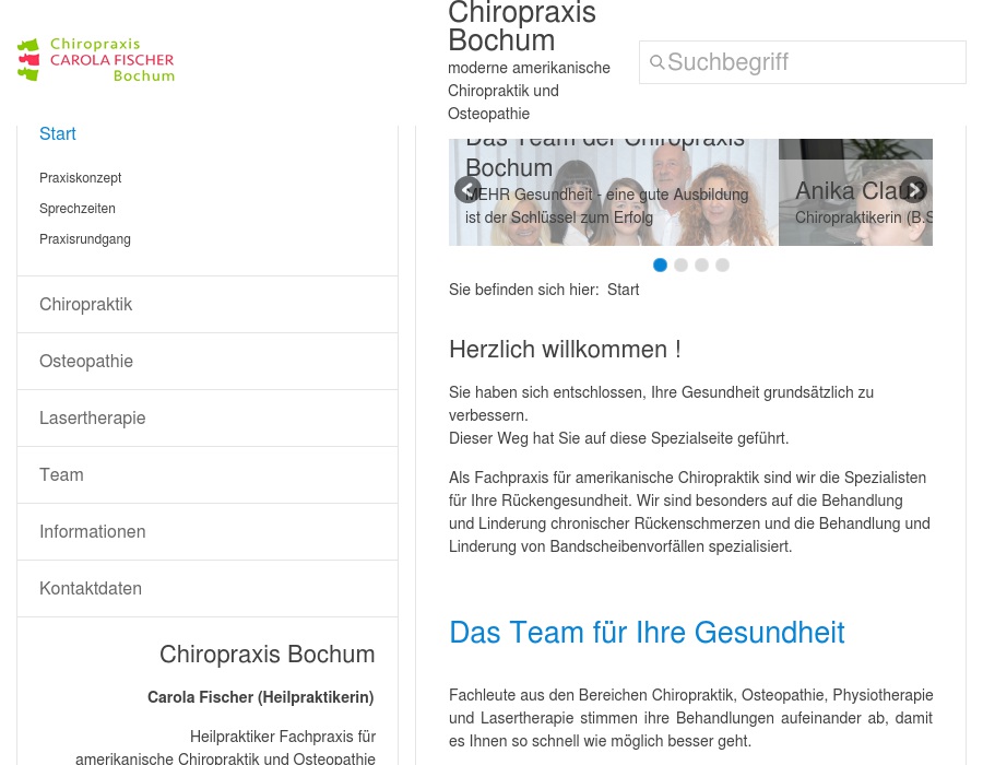 Chiropraxis - Bochum - Carola Fischer