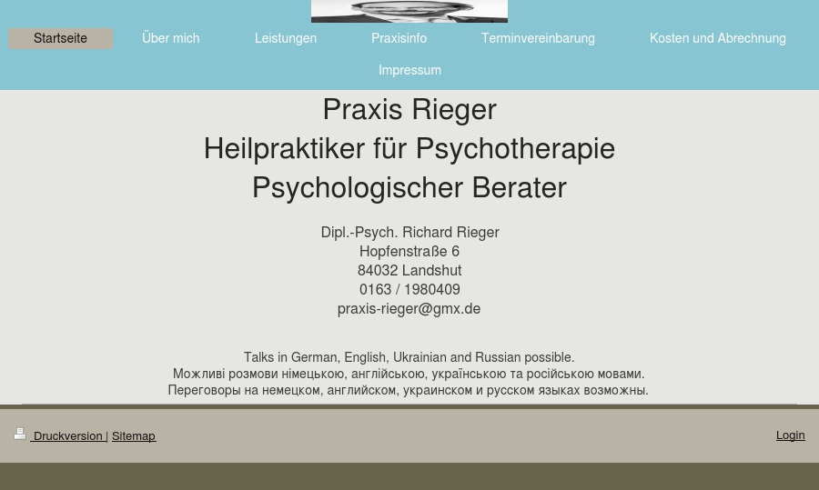 Praxis Rieger Heilpraktiker für Psychotherapie Psychologischer Berater