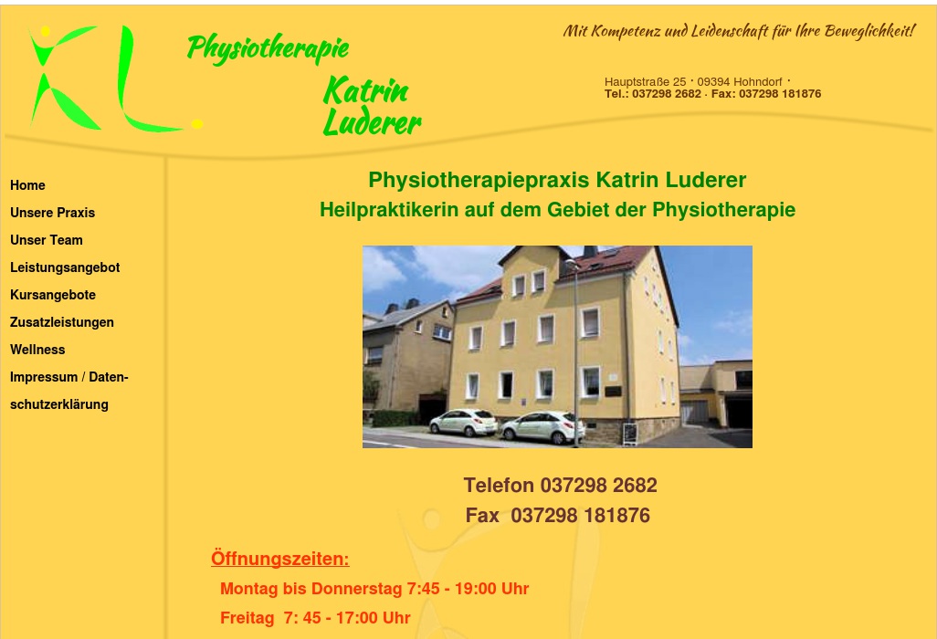 Physiotherapie Katrin Luderer Heilpraktiker auf dem Gebiet der Physiotherapie