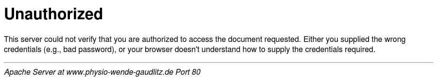 Physiotherapie Wende & Gaudlitz