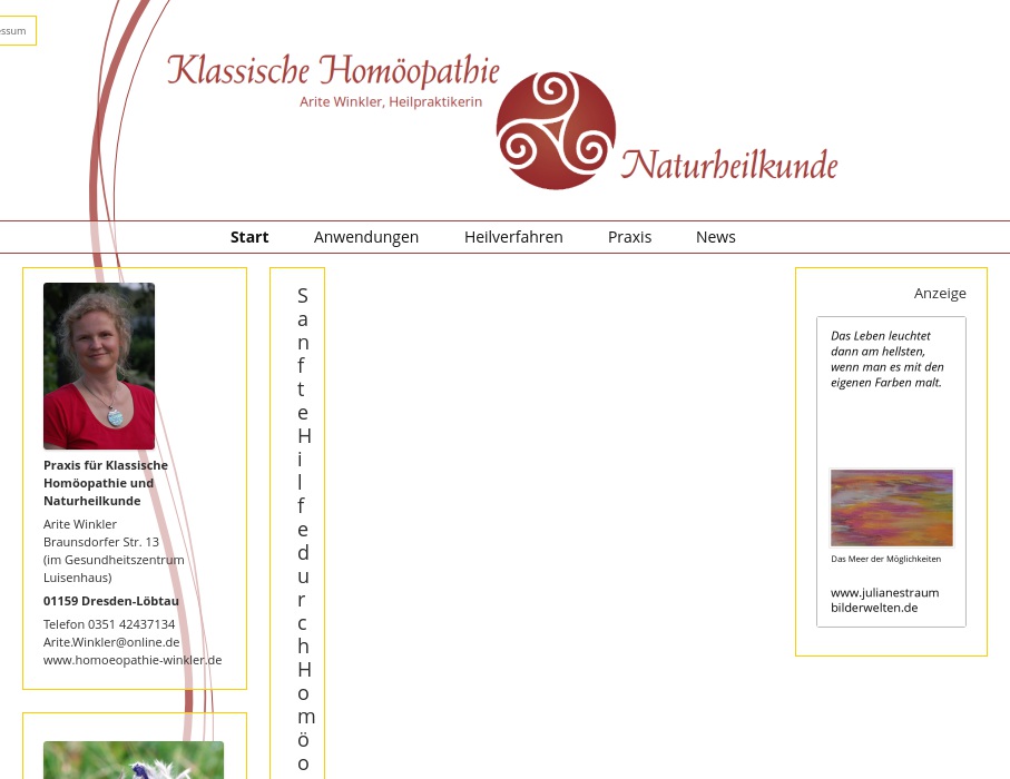 Heilpraktikerin Arite Winkler Praxis f. Klassische Homöopathie u. Naturheilkunde