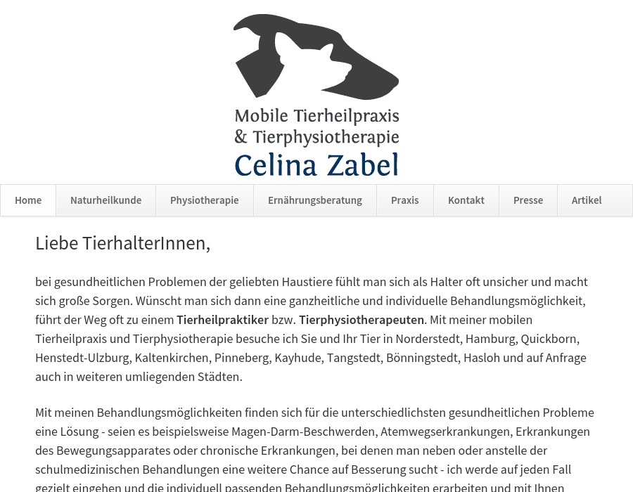 Mobile Tierheilpraxis Celina Zabel Tierheilpraktiker