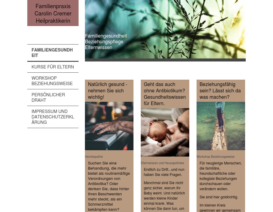 CREMER CAROLIN, Heilpraktikerin Praxis für klassische Homöopathie