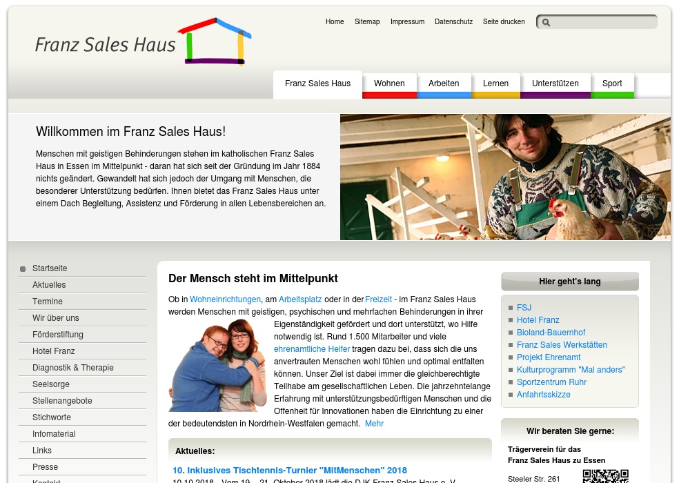 Therapeutisches Reiten, integrativer Reitbetrieb des Franz Sales Hauses