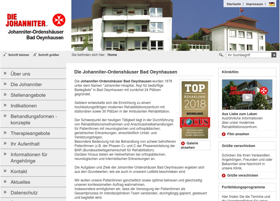 Johanniter - Ordenshäuser Bad Oeynhausen gemGmbH